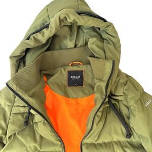 Orolay Women’s Medium Long Puffer Coat Olive Green Hooded Down Jacket